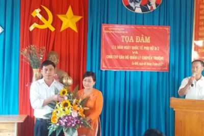 TỌA ĐÀM 111 NĂM NGÀY QUỐC TẾ PHỤ NỮ 8/3 VÀ CHIA TAY CÁN BỘ QUẢN LÝ CHUYỂN TRƯỜNG
