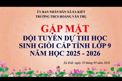 GẶP MẶT ĐỘI TUYỂN HS THAM DỰ KỲ THI CHỌN HSG CẤP TỈNH THCS NĂM HỌC 2025-2026